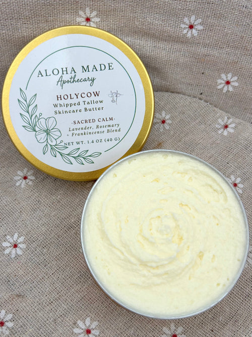 Holy Cow Grass-fed Beef Tallow Whipped Moisture Cream (Net Wt. 1.4 oz)